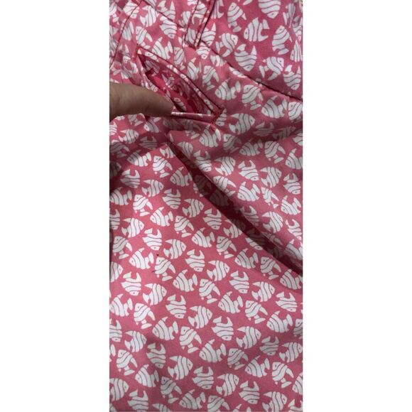 Talbots Shorts Pink with White Angel Fish Pattern Size 8P - Picture 4 of 12